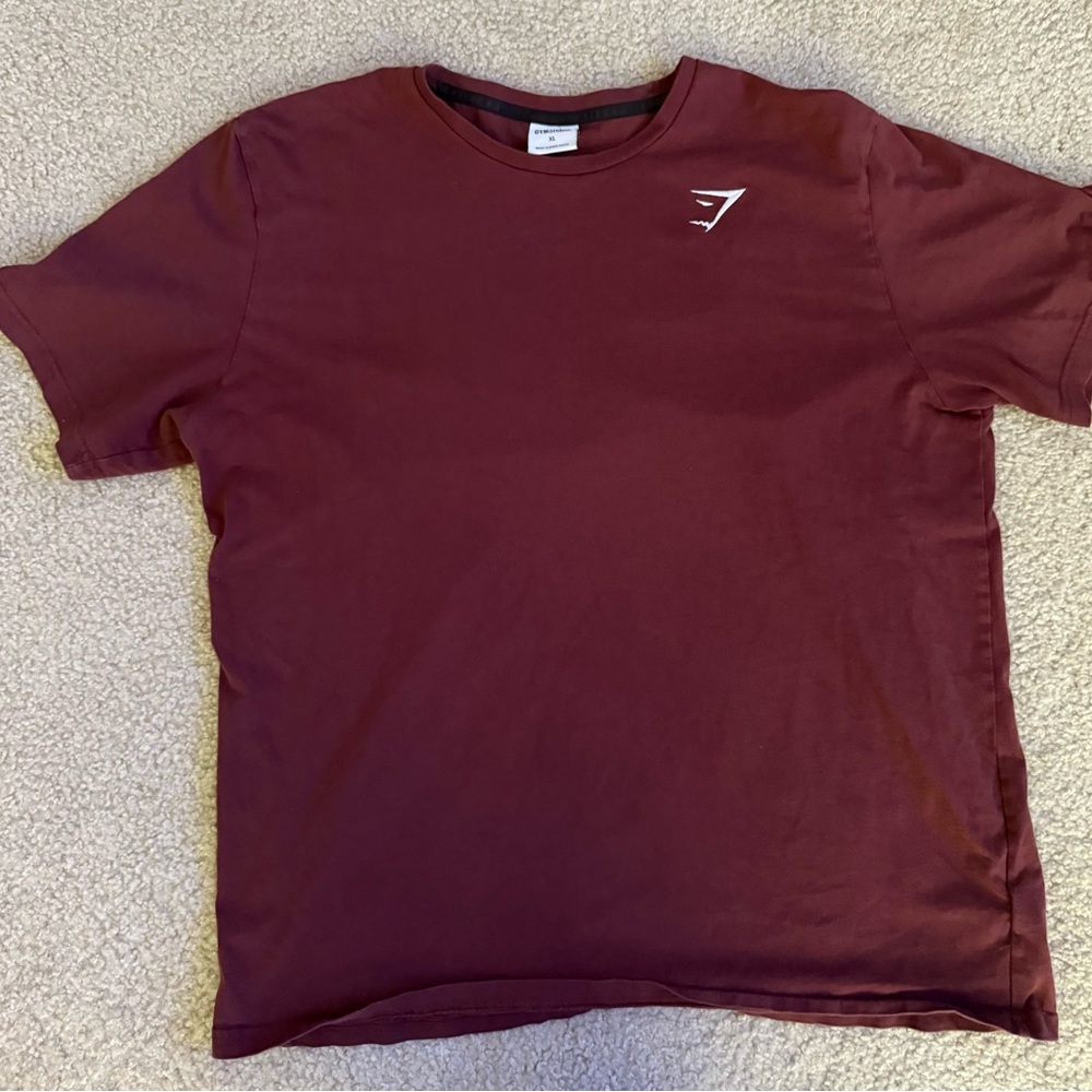 Gymshark Burgundy Short Sleeve Tee
